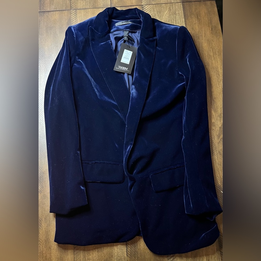 NWT - Velvet White House Black Market Byzantine Blue Blazer (4) - Picture 2 of 5